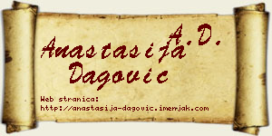 Anastasija Dagović vizit kartica